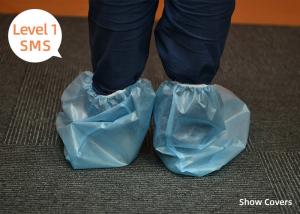 Quality Outdoor Slip Resistant SMS Fabric Protective Shoes Covers wholesale