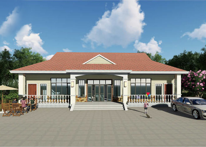 Aus Single Storey Villa with Garage Light Steel Prefab Modular Villa CE Standard Custom House With New Design