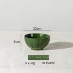 24-Piece Ceramic Dishes Set Green Pumpkin Kitchen Utensils For Porcelain Table