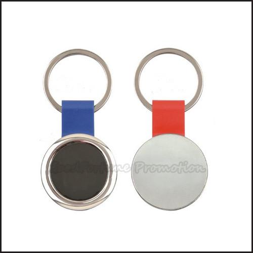 Hot Sale promotional logo advertising loop rotary silver keychain keyring