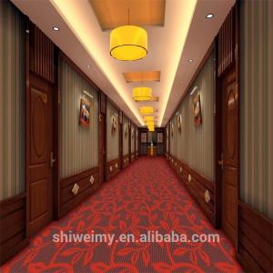 Quality Red leaves pattern pp carpet for luxury hotel corridor wholesale