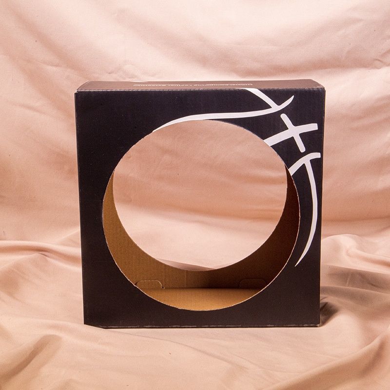 Recycle Custom Design Children&prime;s Basketball Football Round Ball Sports Black Foldable Flat 3-Ply E-Flute Rigid Corrugated Paper Display Packaging Shipping Box