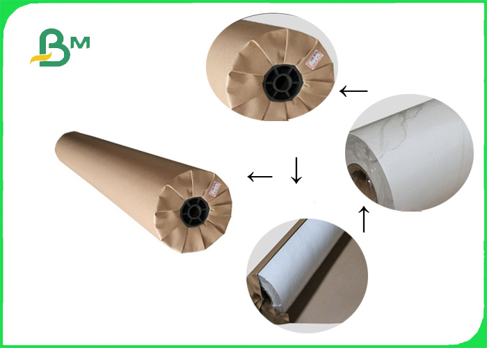 40GSM - 100GSM White Color Plotter Paper / CAD Paper In Rolls For Drawing Board