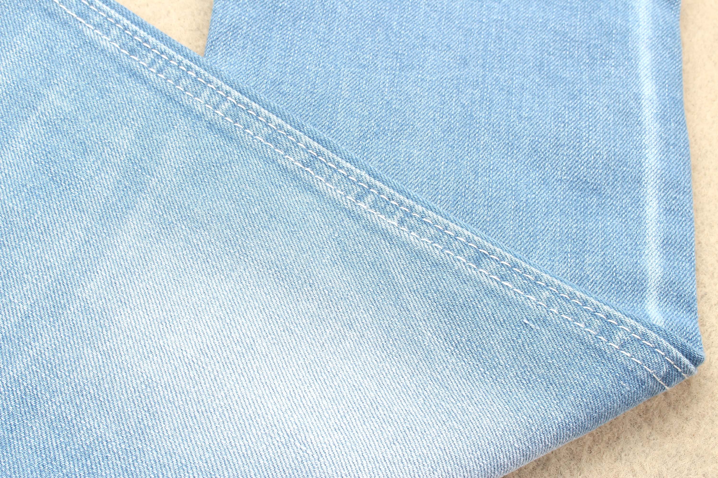 380gsm Cotton Polyester Spandex Denim Fabric Dark Blue With Slub Medium Stretch