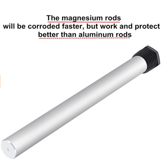 Casting AZ63 Magnesium Anode Rod For Water Heater , DIA 26 * 281mm Size