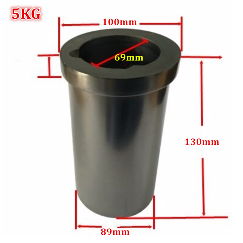 High Purity Pyrolytic Carbon Crucible for Induction Furnace Refractory 3kg 4kg 5kg