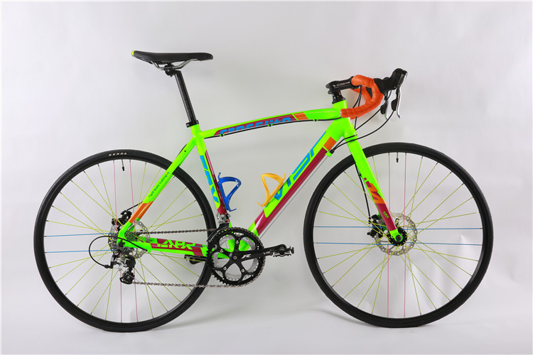 Colorful 6061 aluminium alloy 700C road bicycle/bicicle with Shimano 14 speed Shimano disc brake made in China