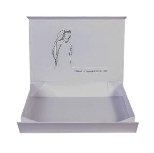 Quality White Rigid Magnetic Gift Box CMYK Pantone Collapsible Paper Box wholesale