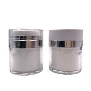 Quality Acrylic Airless Pump Cream Jar , Cosmetic Container Jar 50ml 50g For Lotion Packaging wholesale