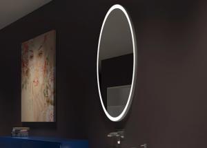 Quality Wall Mounted Smart LED Bathroom Mirror / Oval Bathroom Mirrors With Lights wholesale