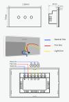 US Standard 118*74*35mm 10A 50Hz 60Hz IP20 Touch Switches For Home Lighting