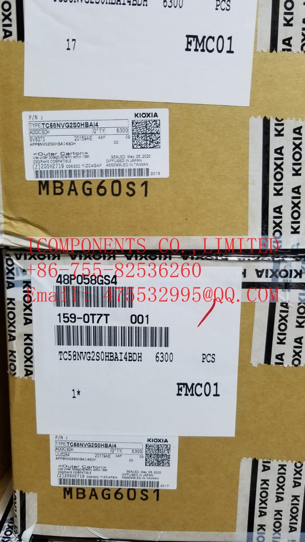 TC58NVG2S0HBAI4 KIOXIA SLC NAND Flash 3.3V 4Gb 24nm SLC NAND (EEPROM)
