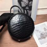 Authentic Crocodile Belly Skin Women Small Circular Purse Genuine Alligator