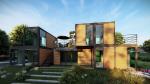 Wall 50/75/100mm Wave Sandwich Panel Luxury Modern Wooden House Steel Structure