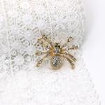 Alloy Material Fashion Brooch Pin Gold Spider Shape For Clothes 2.5cm×3cm