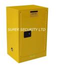 Heavy Duty Lockable Storage Cabinet With Distinct Safety Signs And Bullet