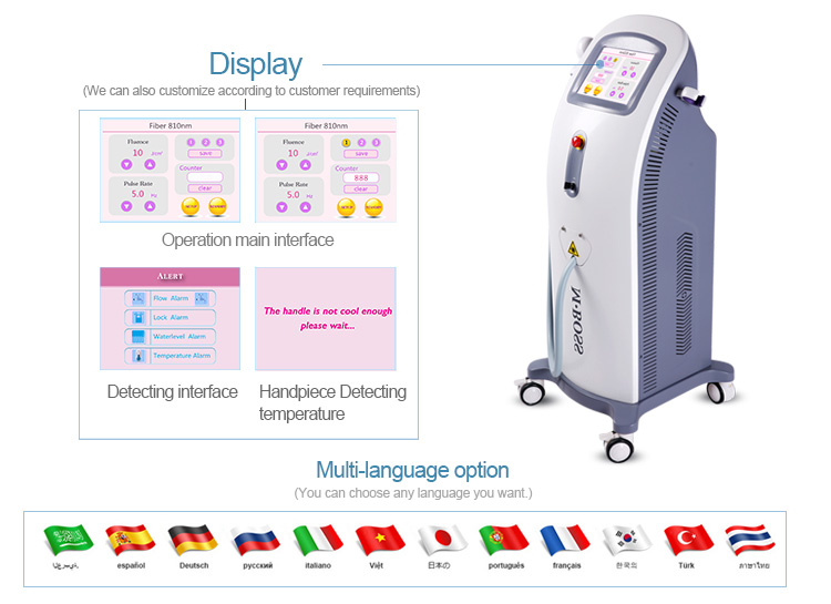 3 wavelength 808nm 755nm 1064nm fiber diode laser painless hair removal beauty laser machine price