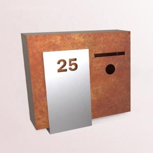 Quality Outdoor Key Lock Wall Mounted Corten Steel Letter Box Mailbox wholesale