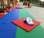 PU Indoor Sports Flooring Green Suspended Interlock Flooring Mat