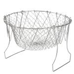 Foldable 23x21cm 201 Grade Stainless Steel Chef Basket