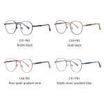 Blue Light Blocking Acetate Metal Glasses Vintage Round Anti Blue Ray Eyewear