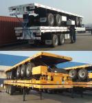 2/3/4 Axles 40/60/80t 20/40/45FT Flat Bed Flatbed Trailers Drawbar Heavy Duty