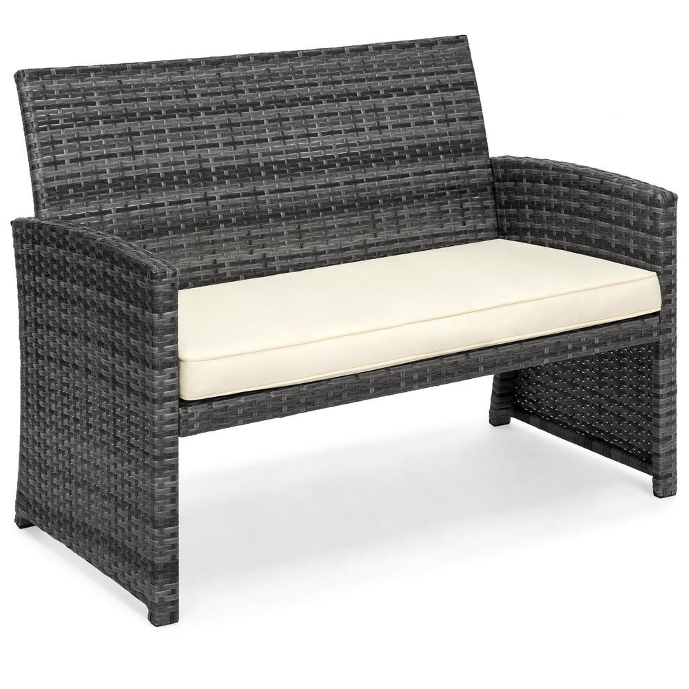 Waterproof Weather Resistant Aluminum Frame Modern Brown PE Rattan Woven Sofa Chair Coffee Table Sets