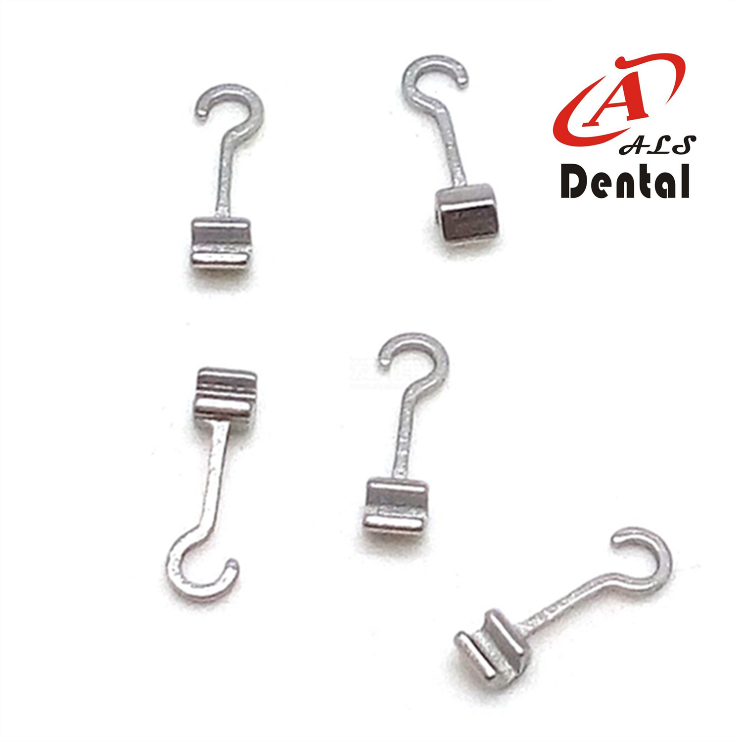 CE Certified Dental Orthodontic Crimpable Hook Long Curved Left Right for Certification MFDS Safety Standard