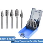 Metal Wood Grinding Engraving Polishing Tungsten Rotary Burr Set 10pcs 6mm