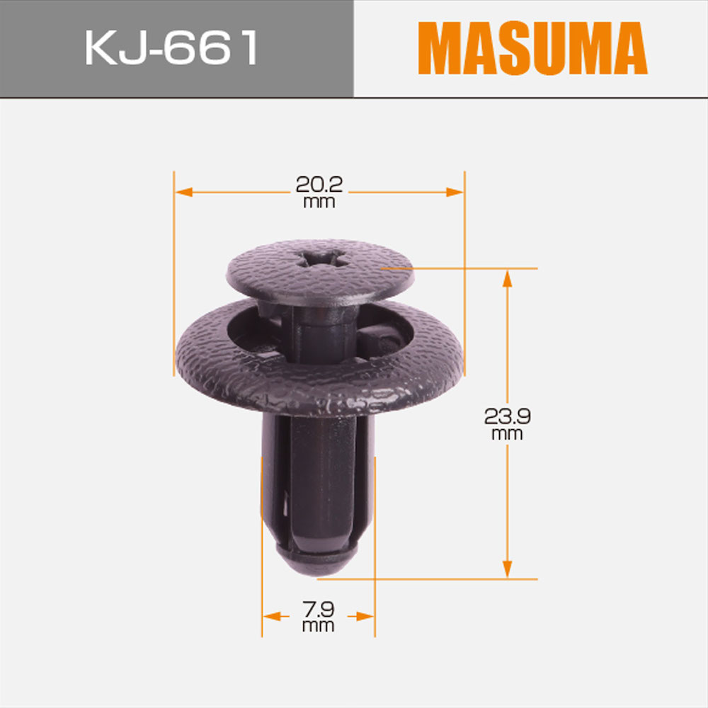KJ-661 MASUMA Auto Clips Nylon Double Hood Seal 01553-08231 for NISSAN SUNNY 1990-2021