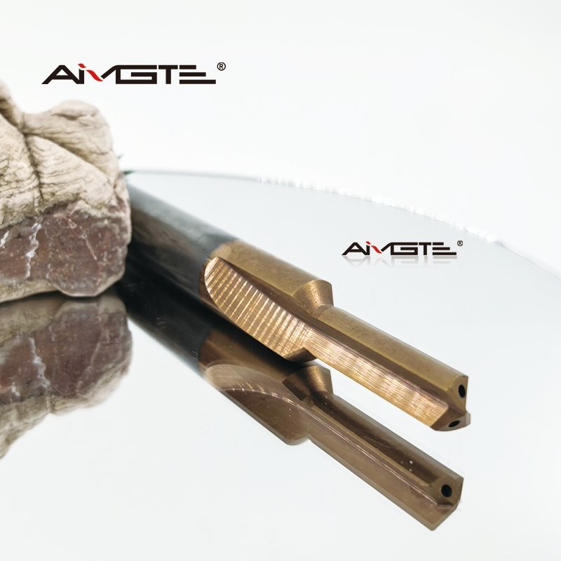 AlTiSiN Coating Carbide Step Drill Internal Coolant Straight Flute Drill Bit For Hard Metal