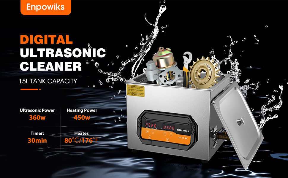 Auto Metal 15 Litre Ultrasonic Cleaner Washing Machine Electric