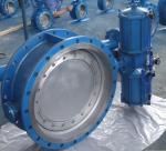 Pneumatic Operated 4 Inch Eccentric Butterfly Valve Flange Type ANSI 300 LB