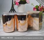 Room Fragrance Pure Clean Soy Candles ITS Approved With Rose Golden Glass Jar