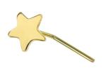 3mm Plain Star 18K Gold Nose Piercing L Shape 0.6mm Thickness