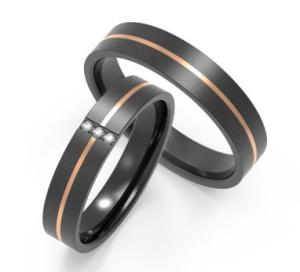 Quality Couple Black Zirconium Ring Polished Hypoallergenic Zirconium Metal Ring wholesale