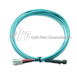 Quality MTRJ To Sc Optical Fiber Patch Cord Multi Mode 50/125 Aqua 2.0mm UPC Polishing wholesale