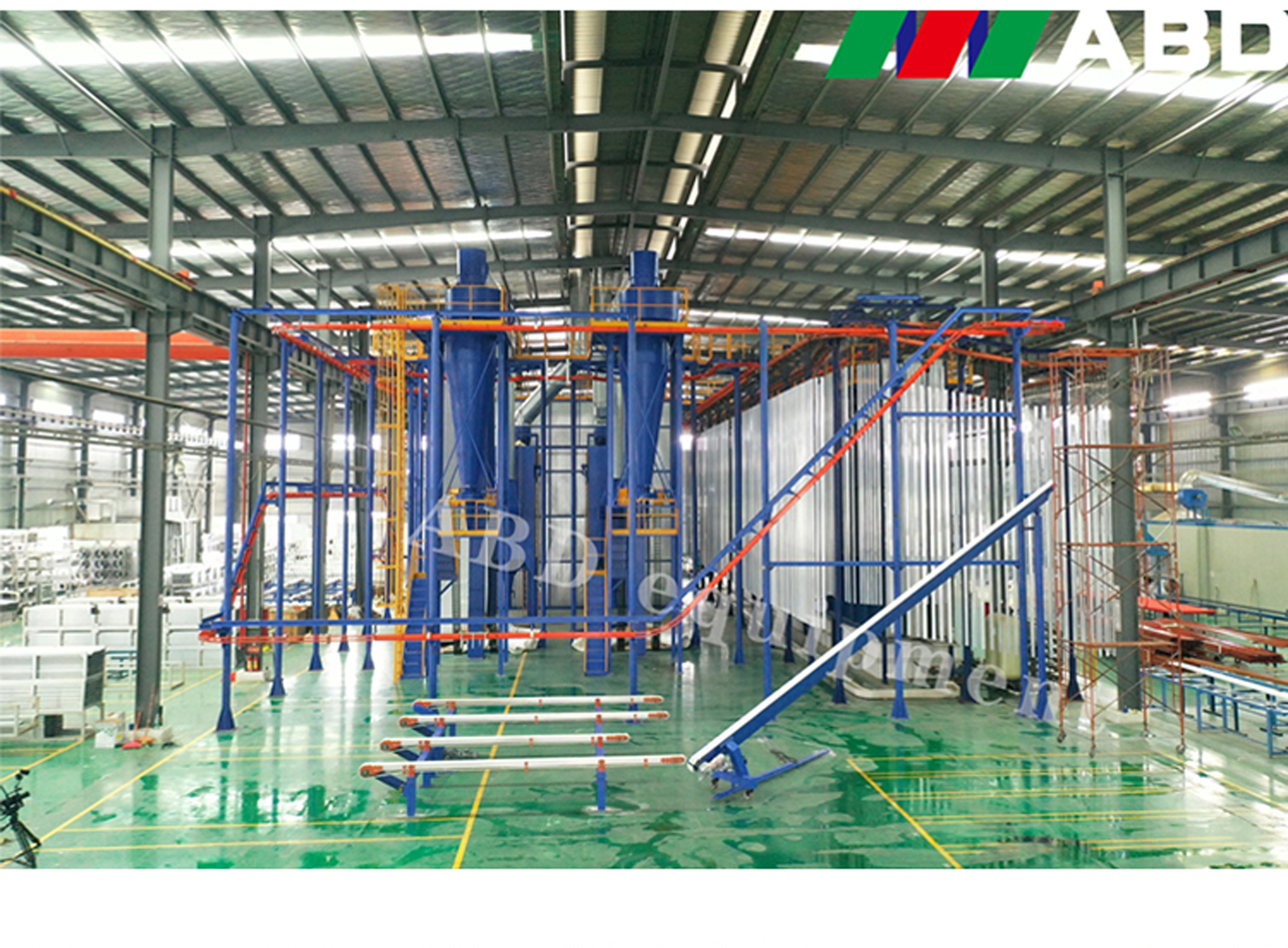 Aluminum Profiles Vertical Powder Coating Line Full Automatic