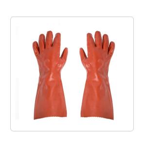 Quality PVC Dipped Cotton Liner Long Chemical Resistant Gloves wholesale