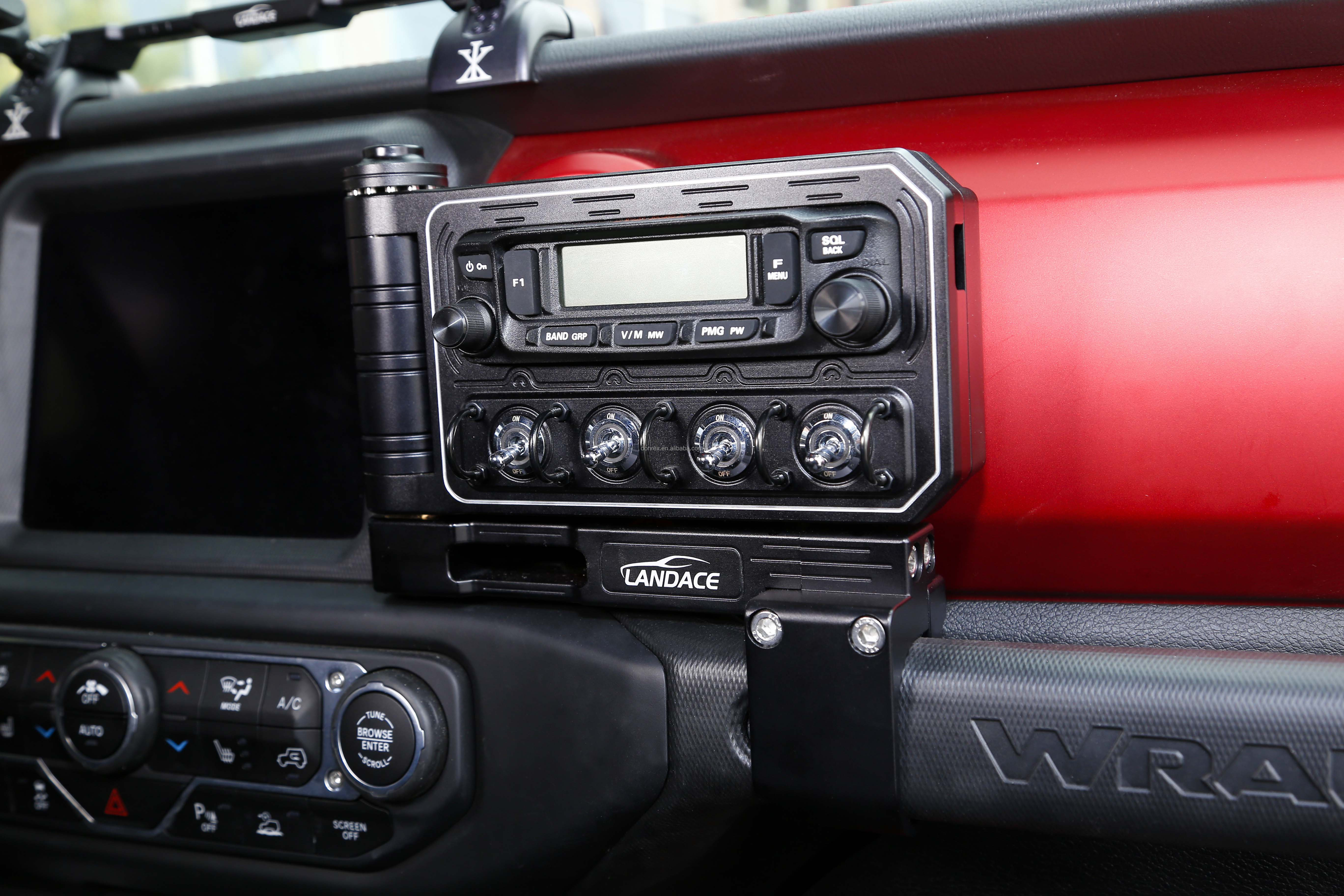 Black 4 Gang Car Switch Panel for Jeep Wrangle JL Electronic Relay System 12V Voltage