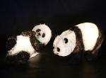A pair of panda lights LED resin waterproof landscape lamp translucent animal