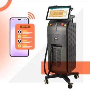 Quality 808nm One/Double Handle 1200W 1800W Diode Laser Hair Removal Machine Ice Titanium For Salon wholesale