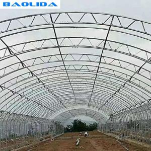 Quality High Load Bearing Galvanized Steel Pipe Double Arch Double Film Poly Film Greenhouse wholesale