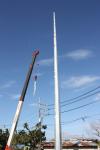10m 35ft Galvanized Steel Tubular Tower Pole Non Standard