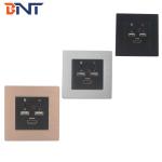 Aluminum panel wall mounted smart multimedia media hub for hotel
