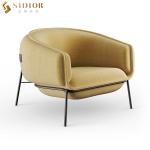 Single Nordic Modern Leisure Chair PU Leather 96cm Length For Living Room