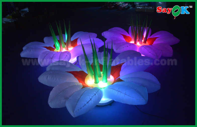 Custom Artificial Colorful Led Flower 1.5m Inflatable Lighting Decoration