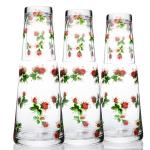 Countryside Design Flower Decal Transparent Lead Free Crystal High Quality