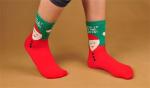 High warmth supersoft cotton socks in cartoon christmas design for lovers