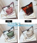 Waterproof Promotional Clear Tote Pvc Handle Shopping Bag, PVC Mat Waterproof